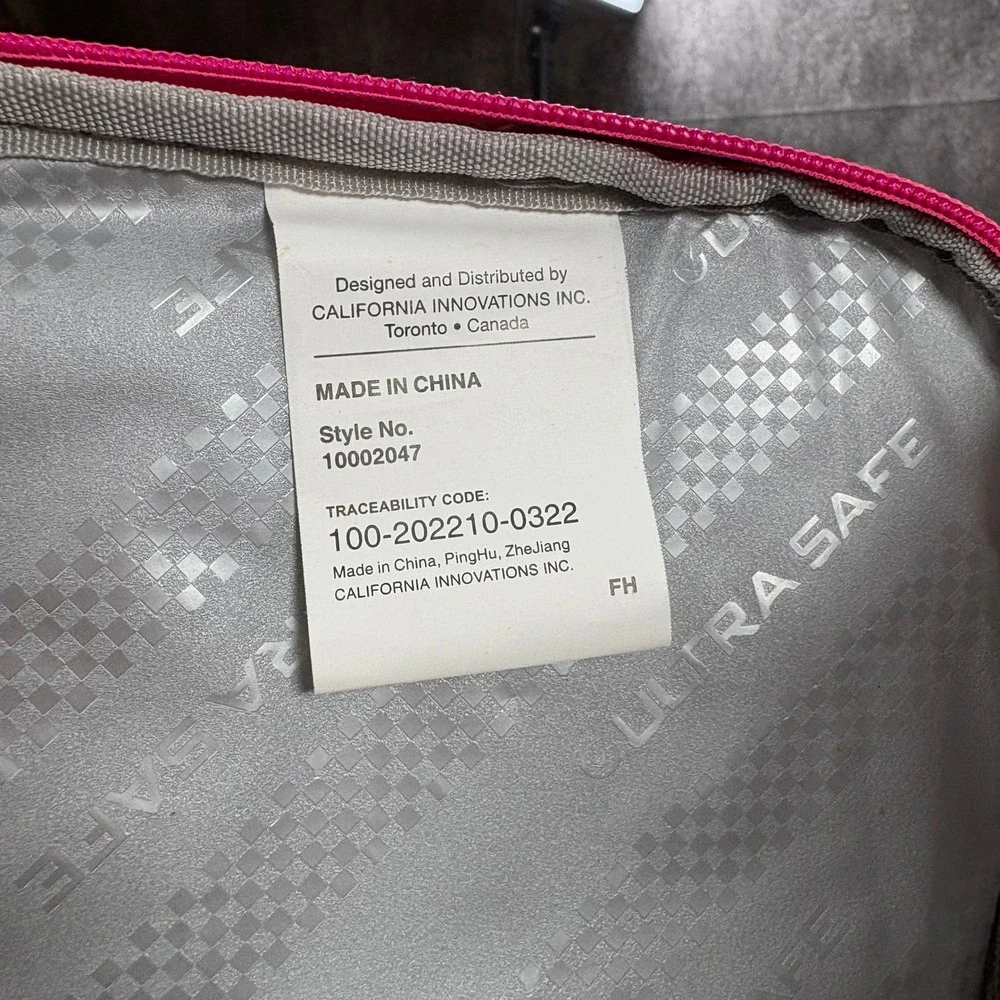 Arctic Zone Butterfly Print Expandable Insulated Lunch Bag Pink Recycled Fabric